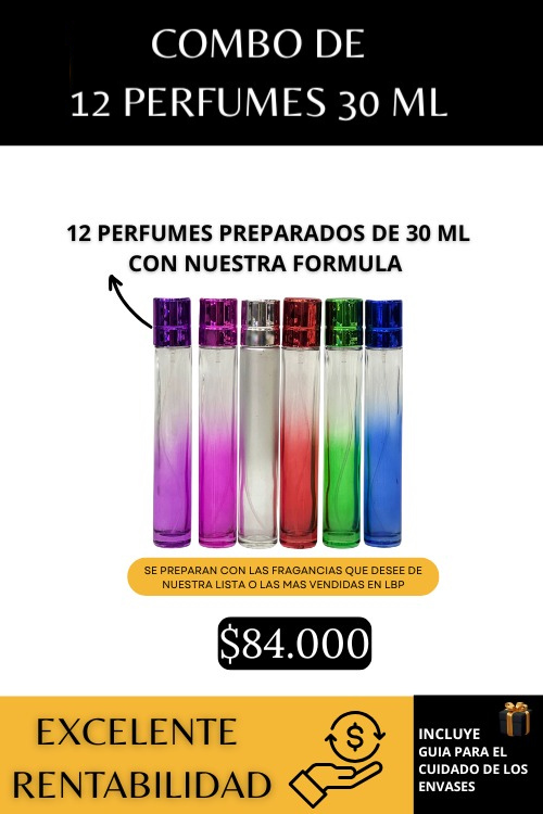 COMBO DE 12 PERFUMES 30 ML